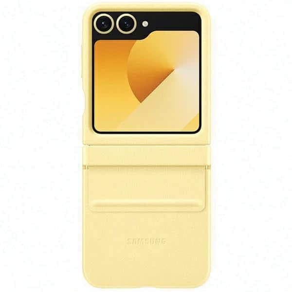 Samsung Flap ECO-Leather - θήκη για Samsung Galaxy Z Flip6 - Κίτρινο