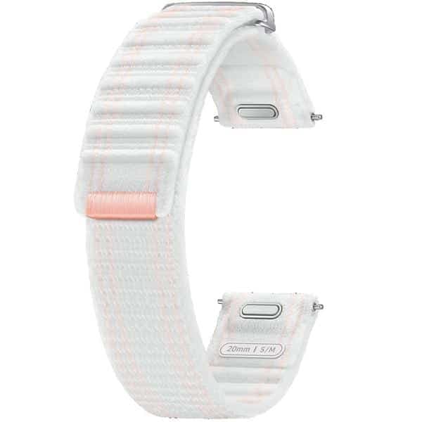 Υφασμάτινο λουράκι Samsung ET-SVL30SWEGEU για ρολόι 7 / 6 / 5 / 4 20mm S/M ροζ-λευκό 3