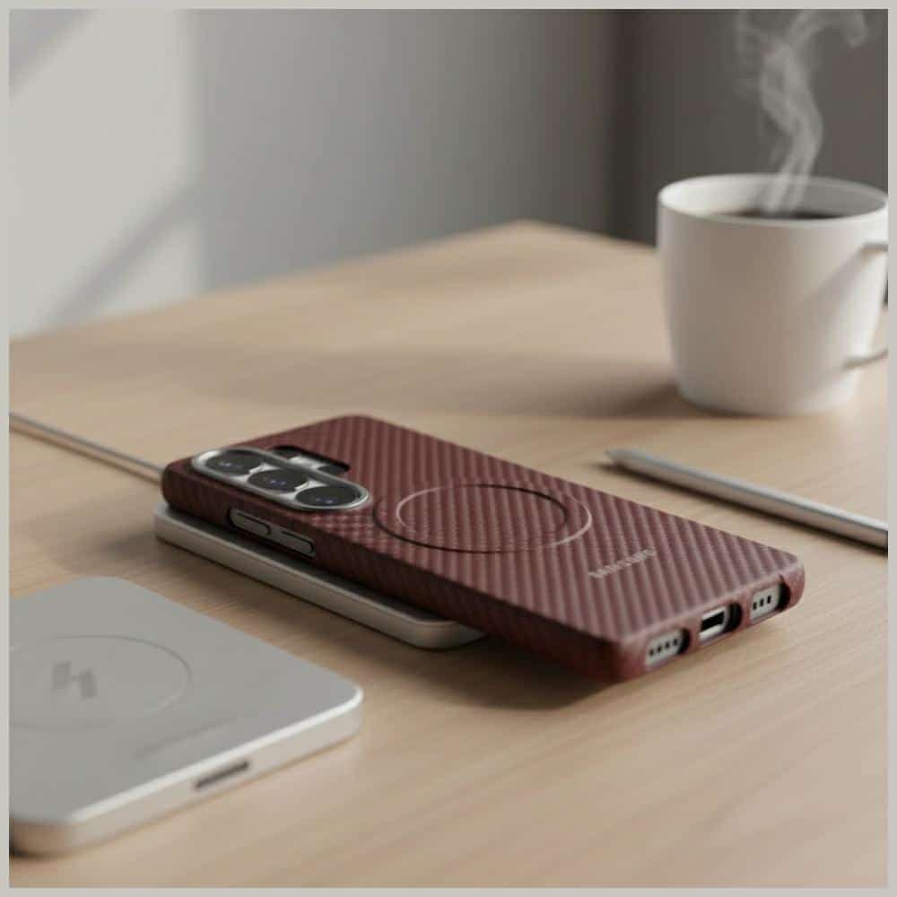 Samsung Carbon Magnet - θήκη για Samsung Galaxy S26 Ultra - Κόκκινο 3