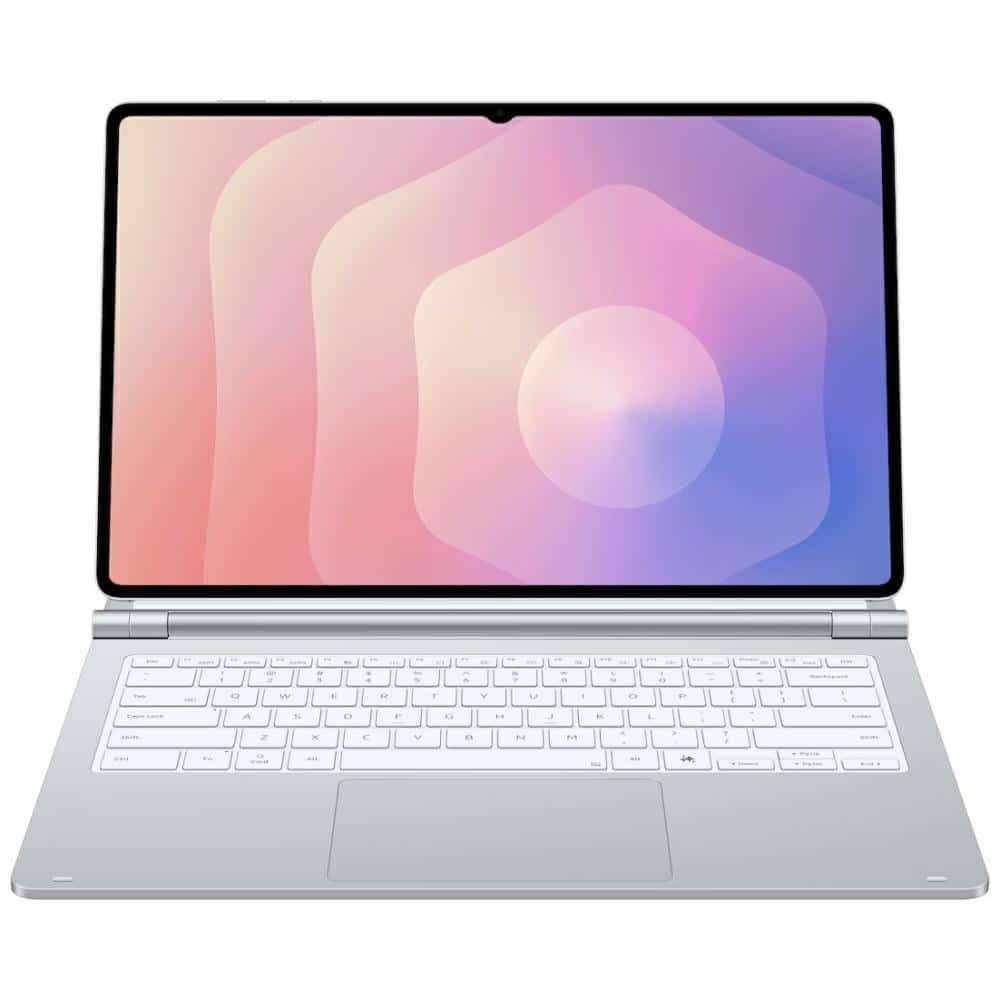 Λεπτό πληκτρολόγιο Samsung Book Cover για Galaxy Tab S11 Ultra Pro, ασημί 5