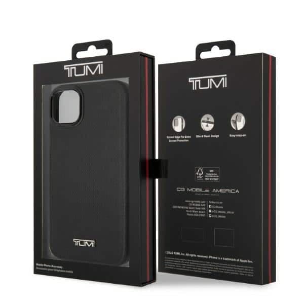 Tumi MagSafe Δερμάτινη Θήκη Ballistic Pattern - θήκη για Apple iPhone 14 / 15 13 - Μαύρο 8