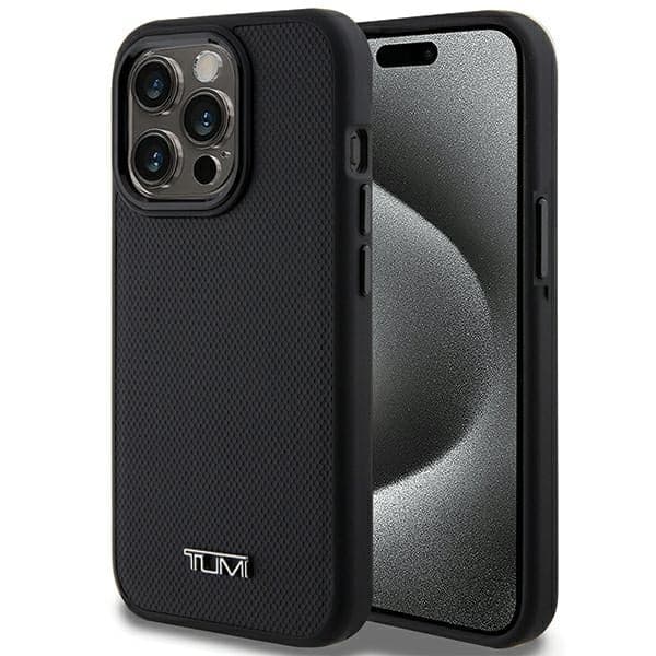 Tumi Μοτίβο Δέρματος Ballistic MagSafe - θήκη για Apple iPhone 15 Pro - Μαύρο