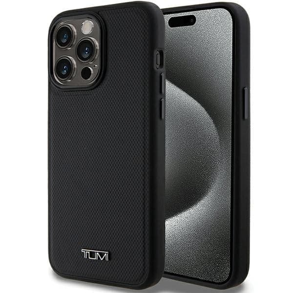 Tumi Δέρμα Ballistic Pattern MagSafe - θήκη για Apple iPhone 15 Pro Max - Μαύρο