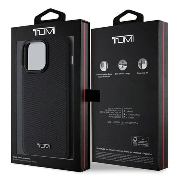 Tumi Δέρμα Ballistic Pattern MagSafe - θήκη για Apple iPhone 15 Pro Max - Μαύρο 8
