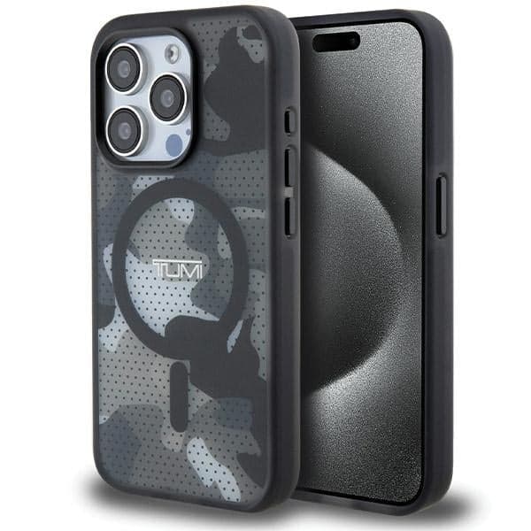 Tumi Frosted Camo Print MagSafe - θήκη για Apple iPhone 15 Pro - Μαύρο