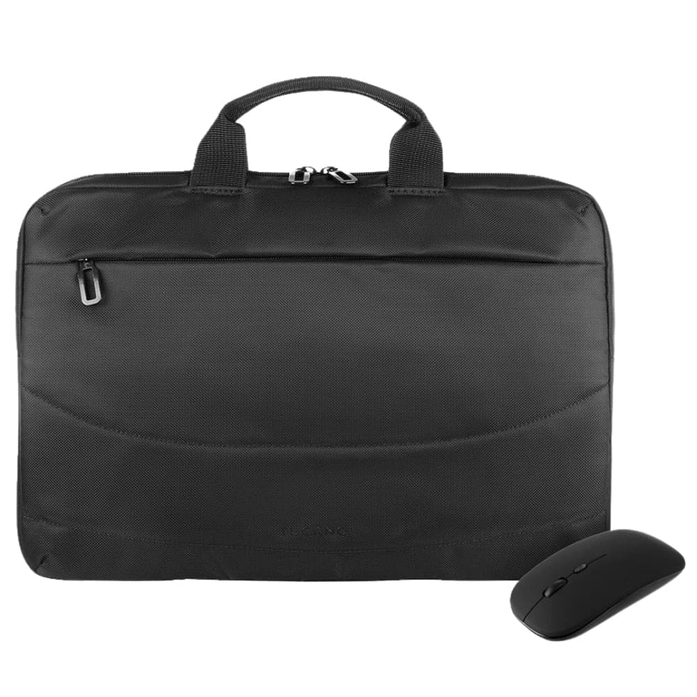Σετ Tucano Borsa Idea: Τσάντα φορητού υπολογιστή 15,6" + ποντίκι, μαύρο