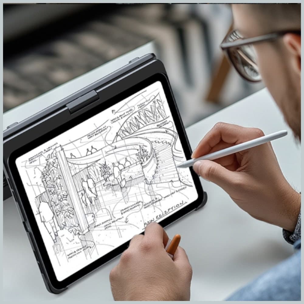 UNBRANDED Flexbook Touch - θήκη για Apple iPad Air 11 (2024) / (2025) - Μπλε 17