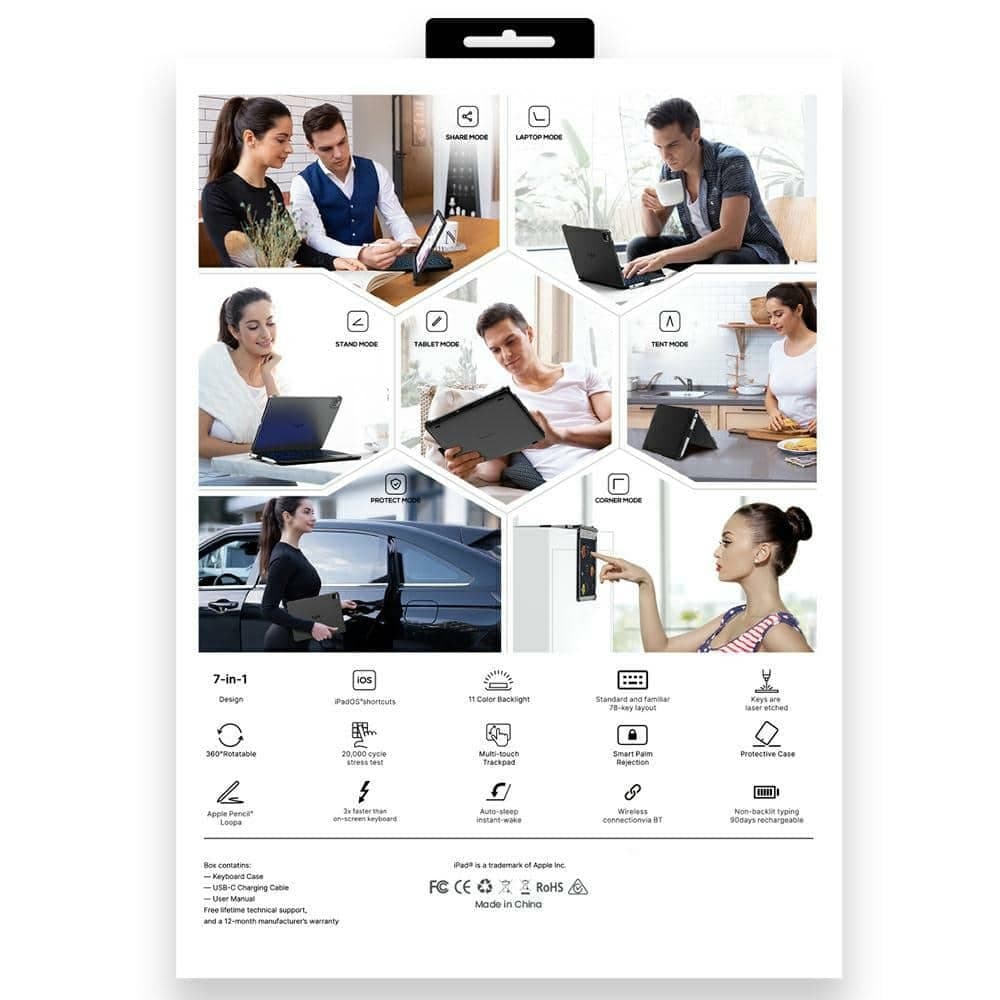 Typecase Flexbook Touch - θήκη για Apple iPad Air 11 (2024) / (2025) - Γκρι 20