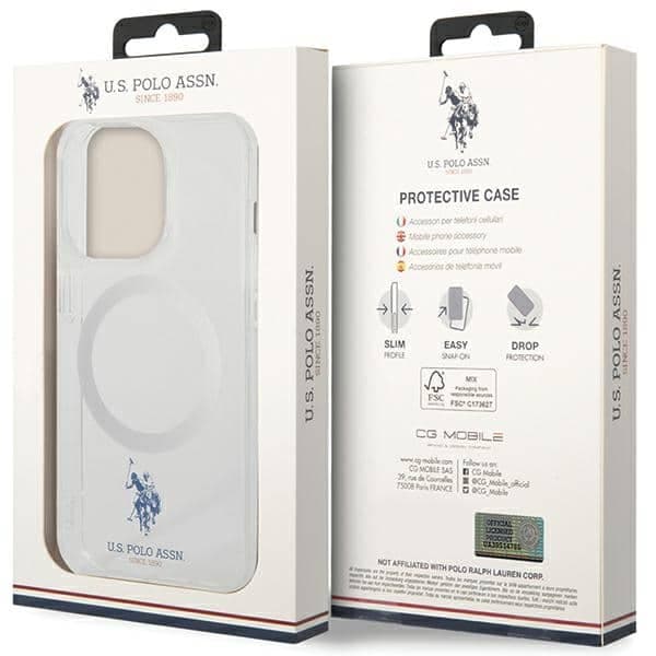 U.S. Polo Assn. MagSafe Collection - θήκη για Apple iPhone 15 Pro Max - Διάφανο 8