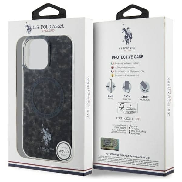 U.S. Polo Assn. IML Ring MagSafe - θήκη για Apple iPhone 16 Pro Max - Μαύρο 8