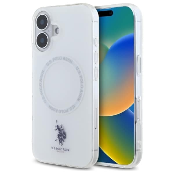 U.S. Polo Assn. IML Ring MagSafe - θήκη για Apple iPhone 16 - Λευκό
