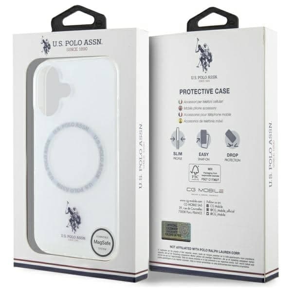 U.S. Polo Assn. IML Ring MagSafe - θήκη για Apple iPhone 16 - Λευκό 8