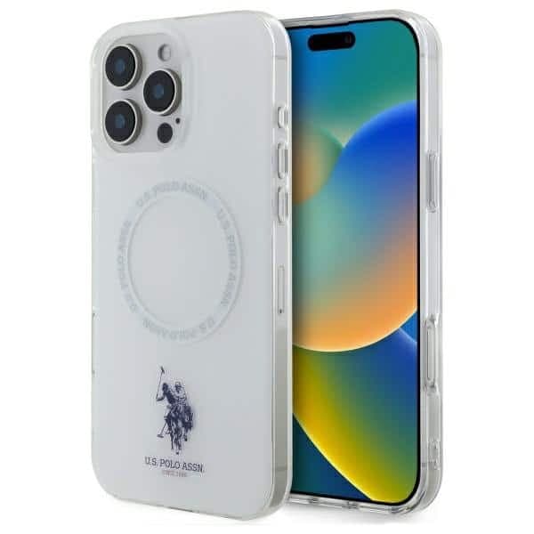 U.S. Polo Assn. IML Ring MagSafe - θήκη για Apple iPhone 16 Pro - Λευκό