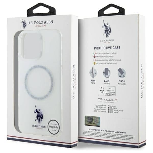 U.S. Polo Assn. IML Ring MagSafe - θήκη για Apple iPhone 16 Pro Max - Λευκό 8