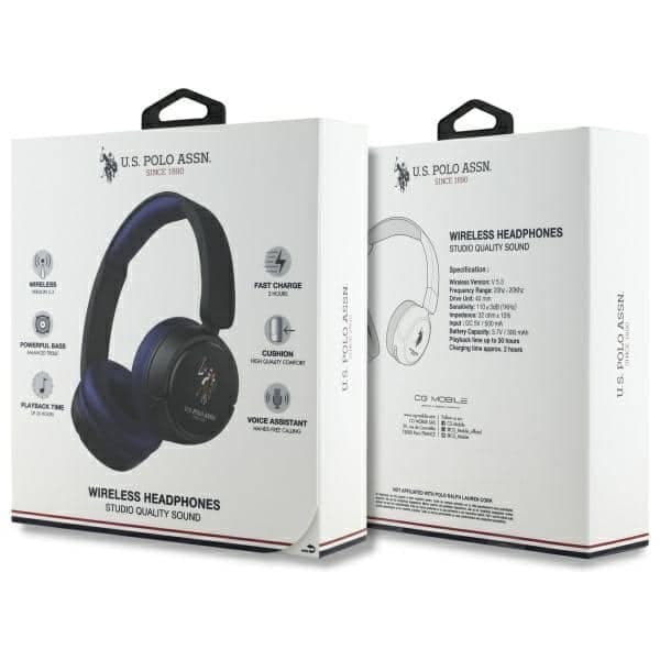 Ακουστικά Bluetooth US Polo USHPV6PCOV μπλε DH με λογότυπο 4