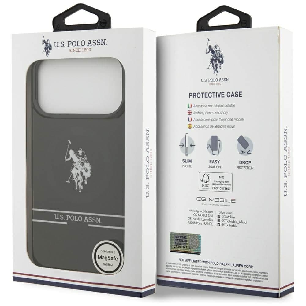 U.S. Polo Assn. US Polo DH και Λογότυπο Bottom Stripe MagSafe - θήκη για Apple iPhone 17 Pro Max - Μαύρο 8