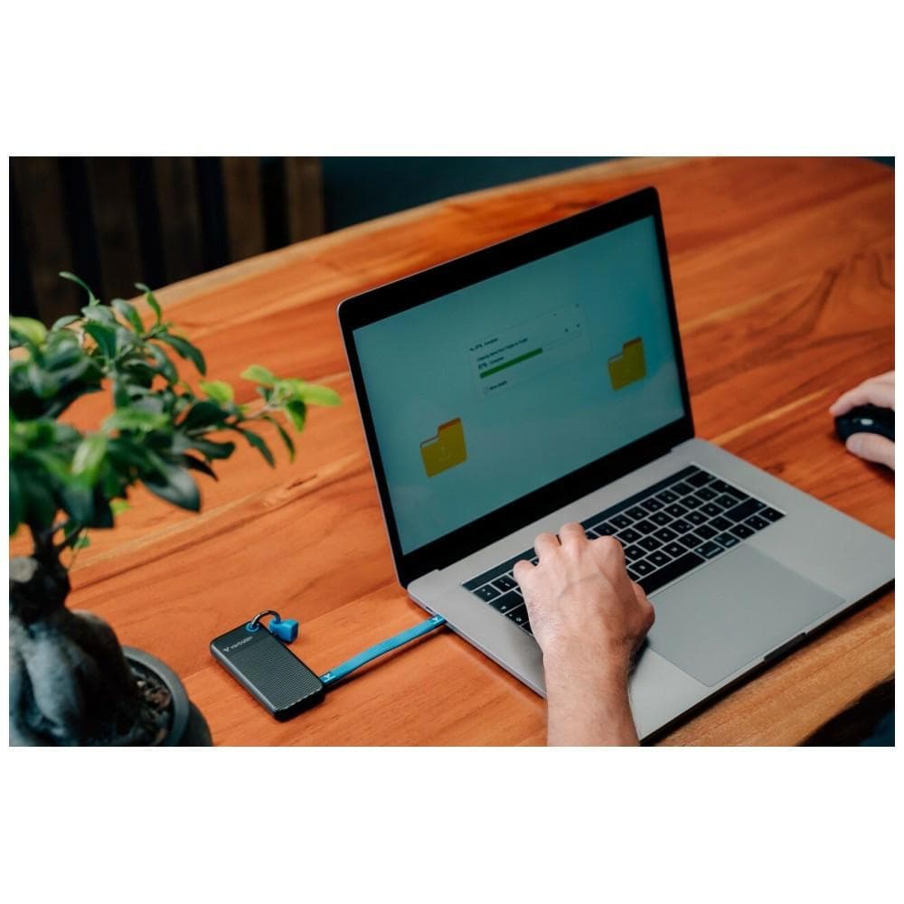 Εξωτερικός δίσκος Verbatim Pocket SSD 128GB USB-C 3.2 Gen.2 Μαύρο και Μπλε 32433 5