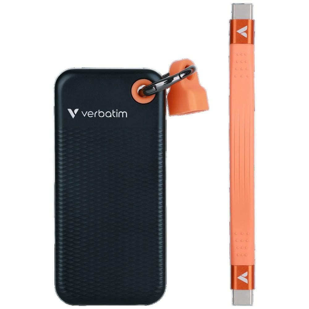 Εξωτερικός Δίσκος Verbatim Pocket SSD 128GB USB-C 3.2 Gen.2 Μαύρο και Πορτοκαλί 32435 3
