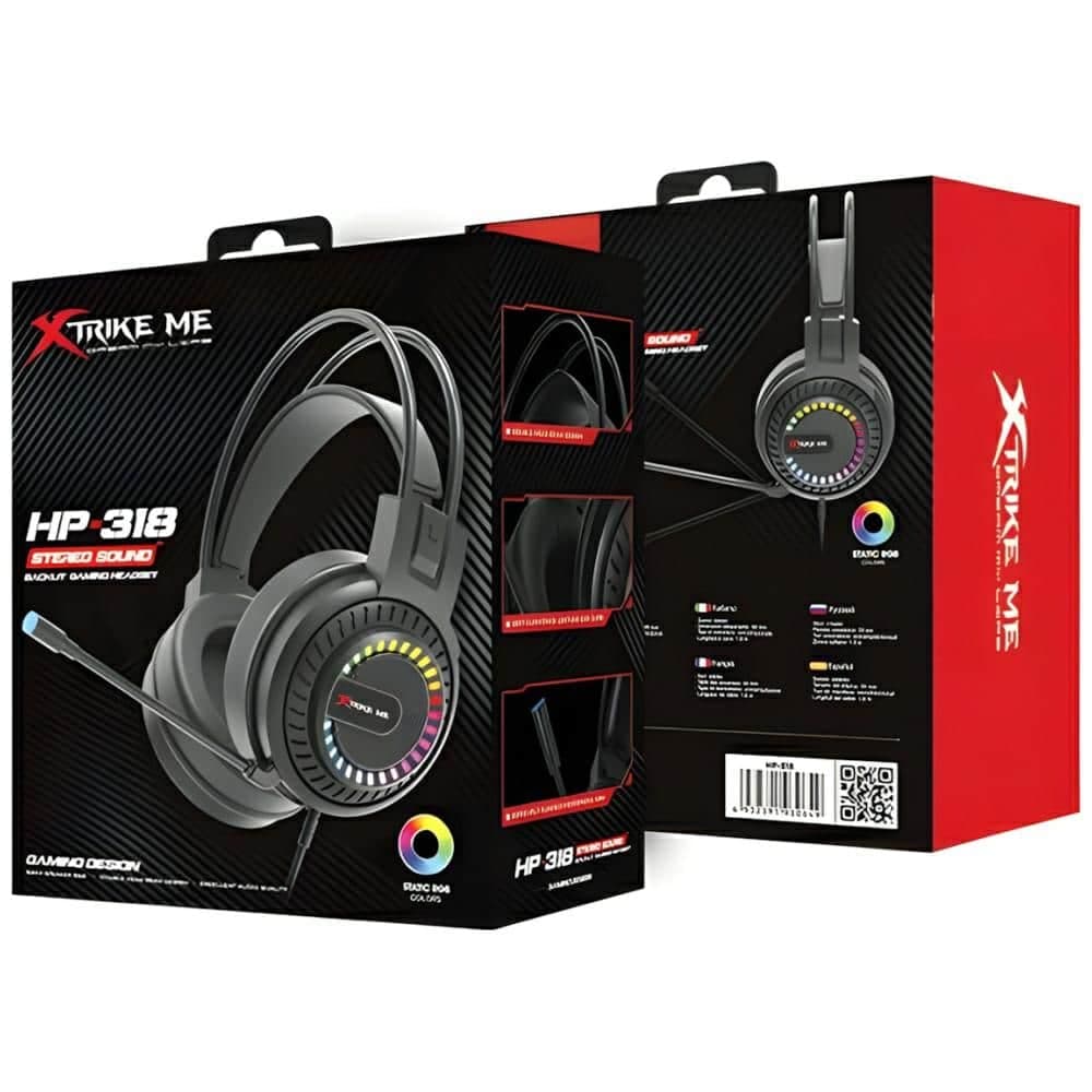 Ακουστικά παιχνιδιών XTRIKE ME HP-318 με μικρόφωνο, μαύρο 6
