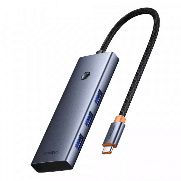 Διανομέας USB-C Baseus UltraJoy, 3 x USB-A 3.0 - 1 x USB-C - 1 x HDMI - 1 x SD - 1 x microSD, Γκρι B00052803811-03
