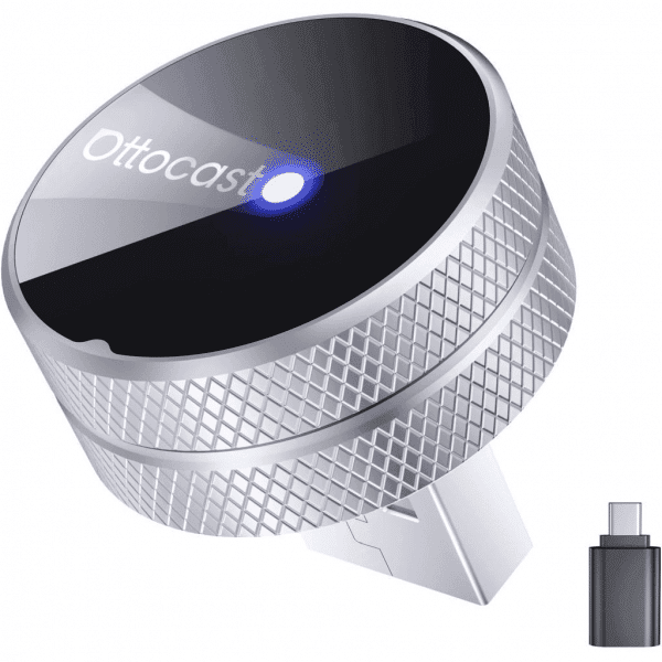 Ασύρματος προσαρμογέας αυτοκινήτου / Android Auto Ottocast Mini Slim Tube για Apple iPhone / Σειρά Android, Ασημί CP88-T4 2