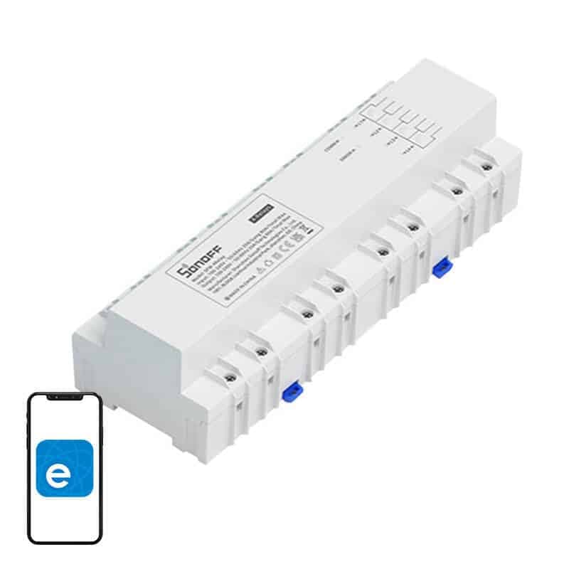 SONOFF SPM-4Relay Έξυπνος Διακόπτης WiFi, 4 x 20A, Λευκό