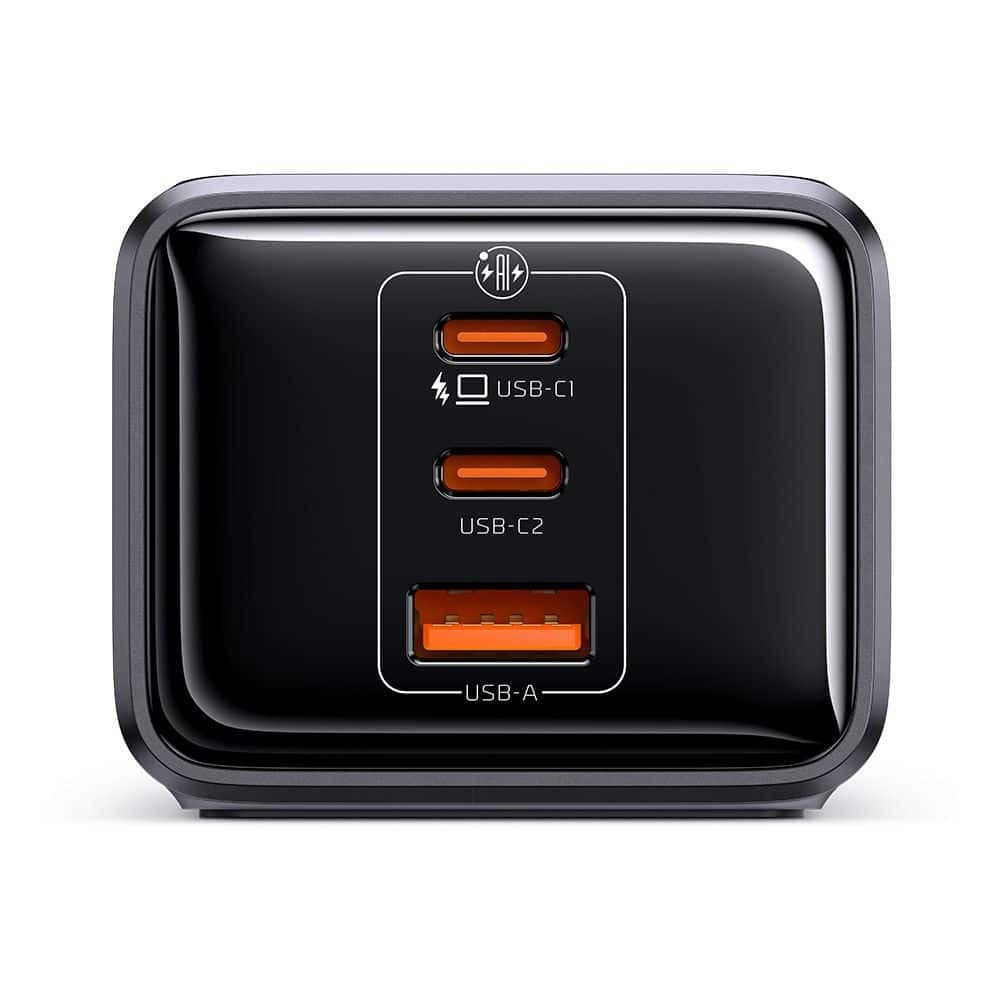 Mcdodo CH-0620 Καλώδιο Επέκτασης 6 Σε 1 Super Cube Series, Σούκο, 2x Type-C, USB-A, 30W, Τεχνολογία GaN, Μαύρο 3