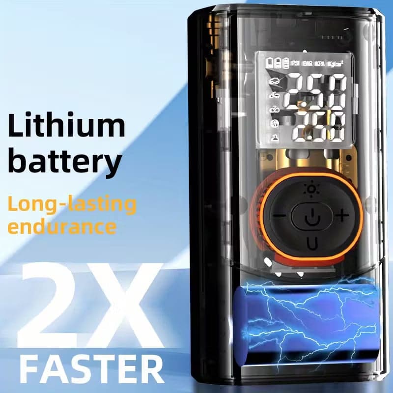 Techsuit AirXpert Pro Συμπιεστής Αυτοκινήτου, Ασύρματος με Φακό, Οθόνη LED, 1500mAh, Μαύρος 4