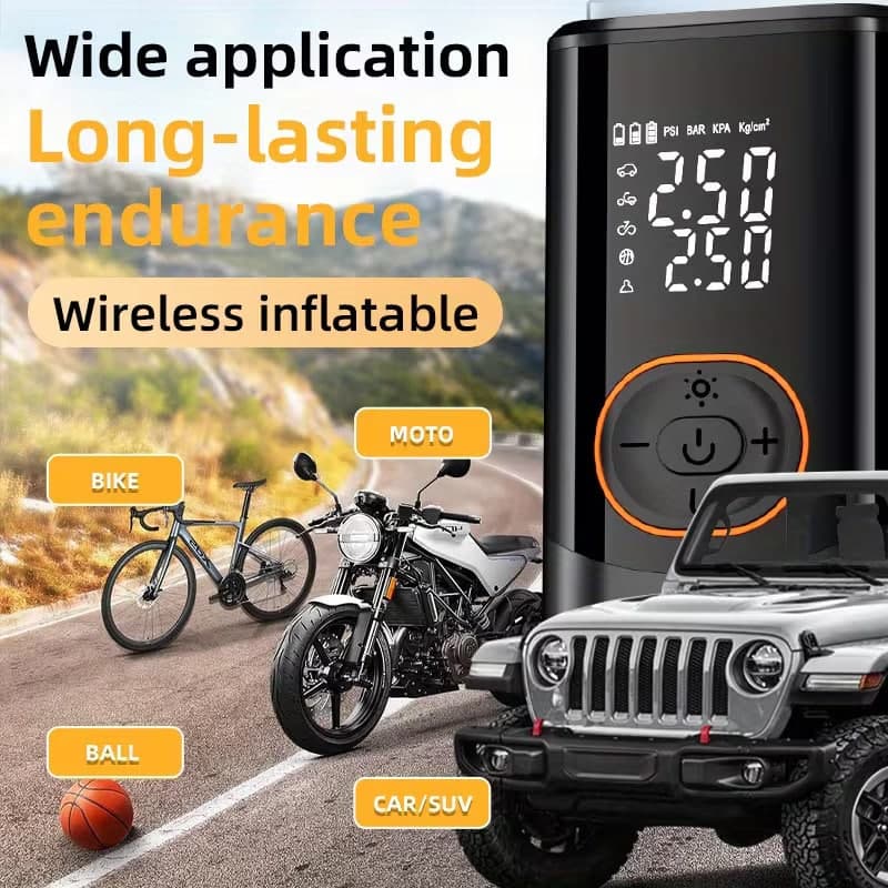 Techsuit AirXpert Pro Συμπιεστής Αυτοκινήτου, Ασύρματος με Φακό, Οθόνη LED, 1500mAh, Μαύρος 3