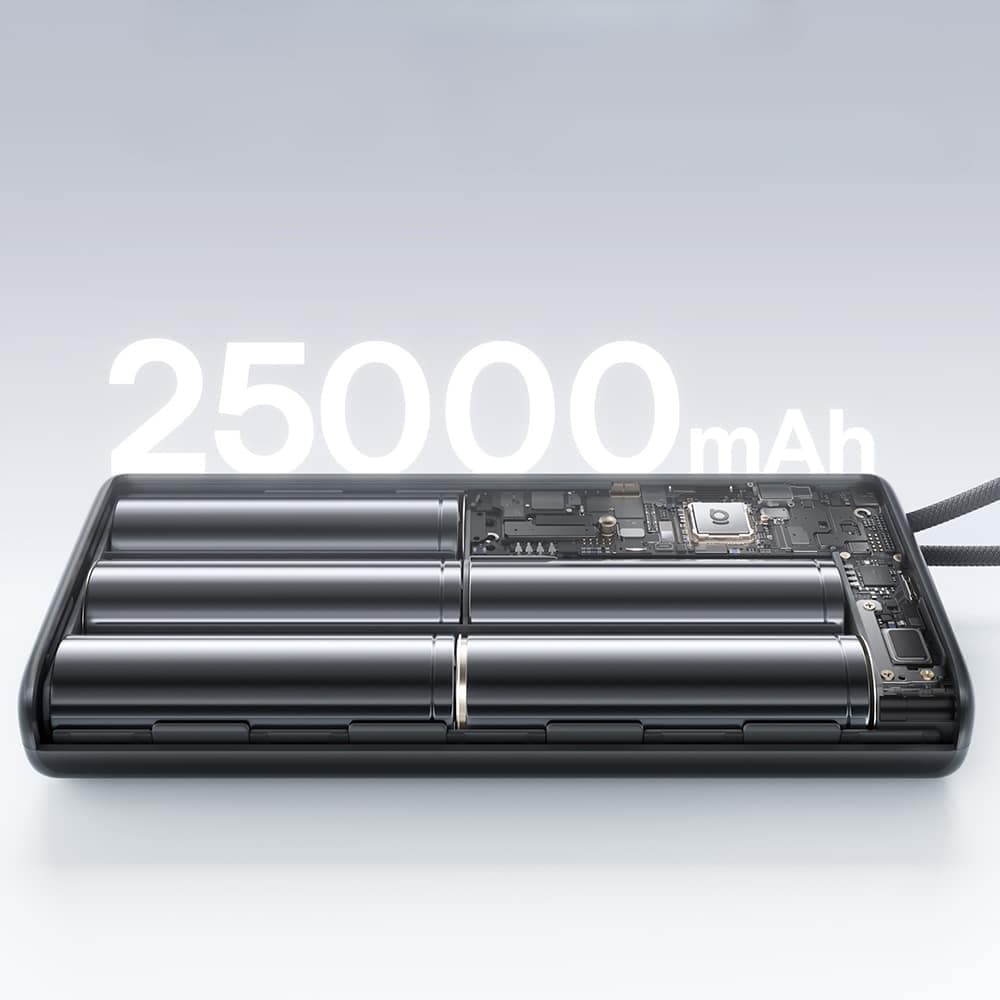 Baseus - Φορτιστής EnerFill FC41 (E0028H03) - Γρήγορη φόρτιση, Ψηφιακή οθόνη, 145W, 25000mAh - Cosmic Black 3