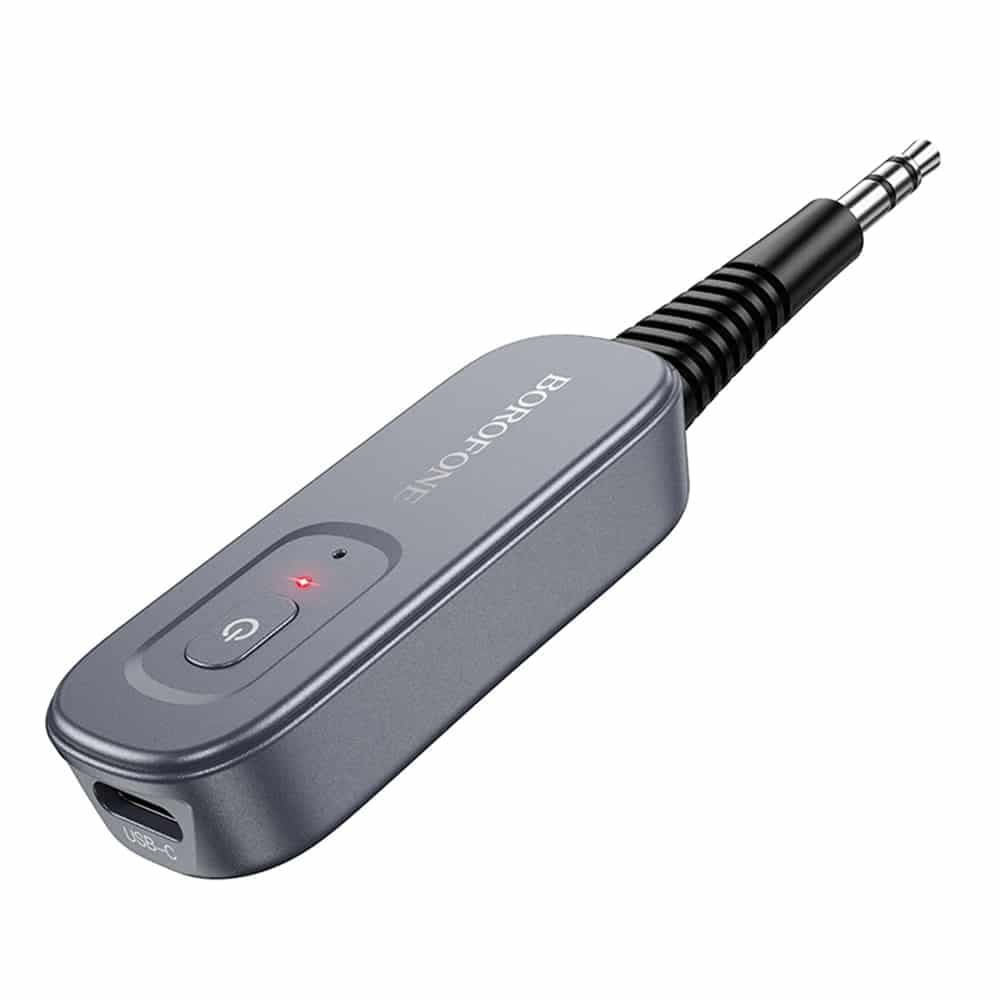 Borofone BC51 Δέκτης και Πομπός Ήχου Bluetooth AUX, Μεταλλικό Γκρι 4