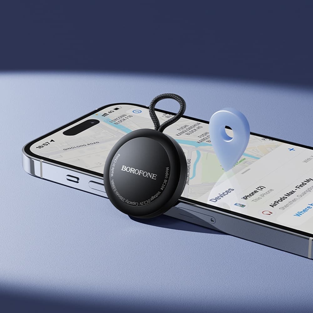 Borofone BC104 Έξυπνος Ιχνηλάτης, Συμβατός με Apple Find My, Anti-Lost, Διάρκεια Ζωής Μπαταρίας έως 12 Μήνες, Μαύρος 6