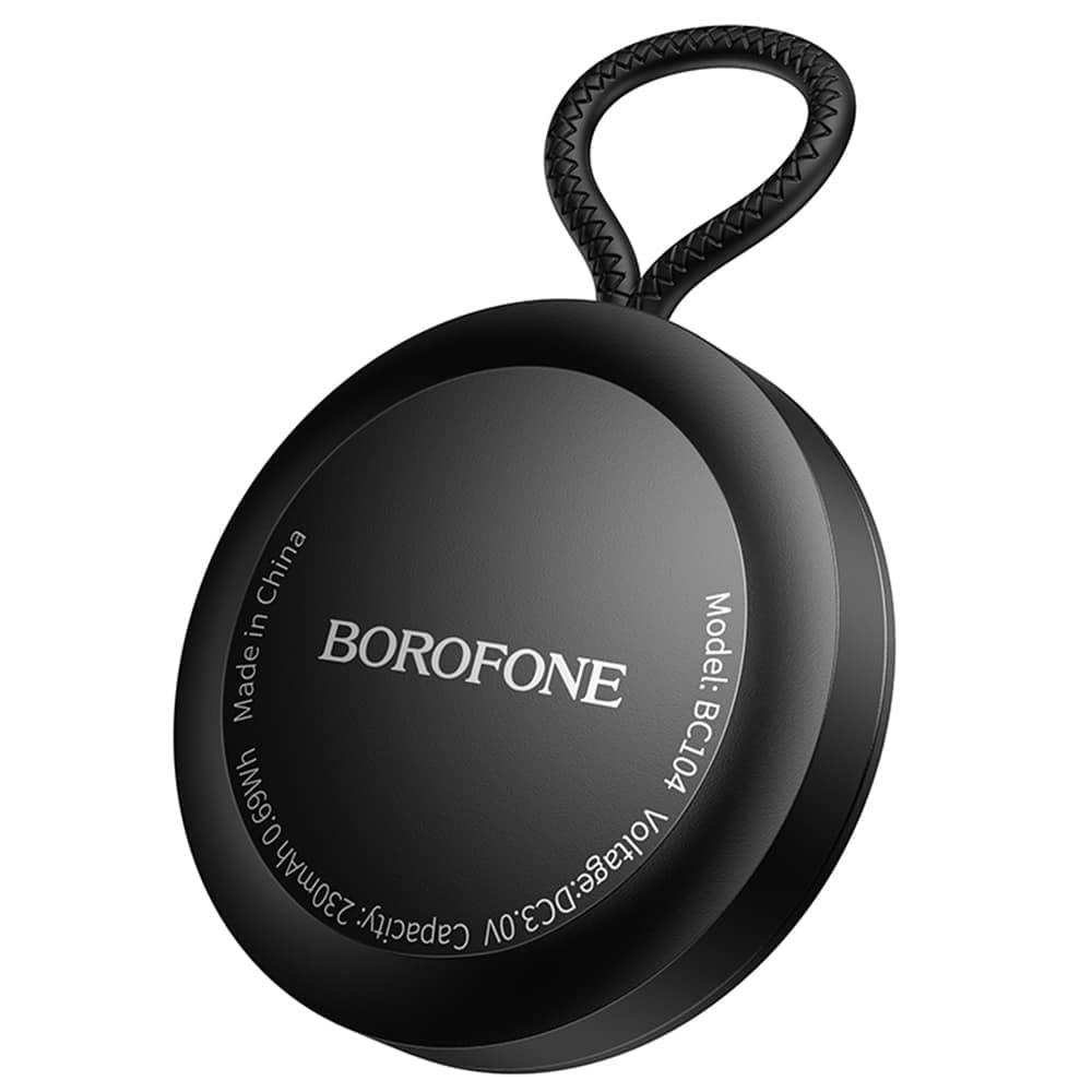 Borofone BC104 Έξυπνος Ιχνηλάτης, Συμβατός με Apple Find My, Anti-Lost, Διάρκεια Ζωής Μπαταρίας έως 12 Μήνες, Μαύρος
