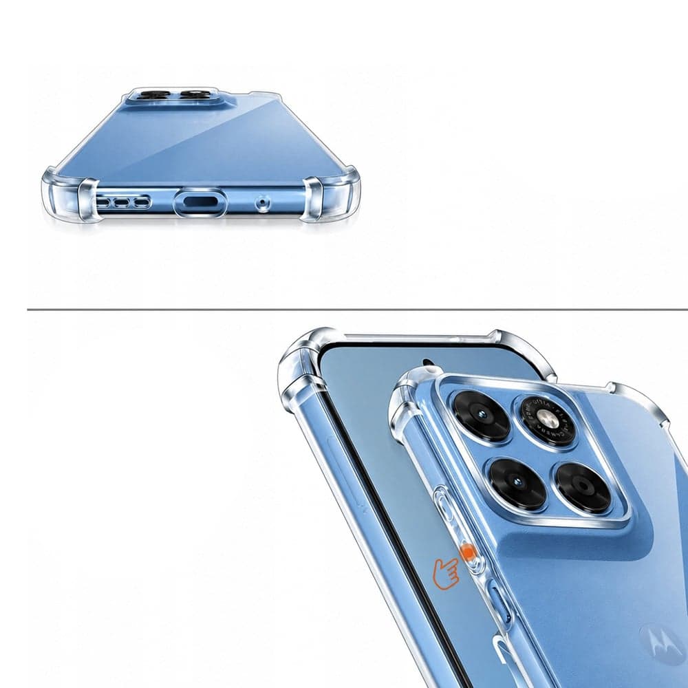 Techsuit Shockproof Clear Silicone - θήκη για Motorola Moto G87 / G77 G67 - Διάφανο 3