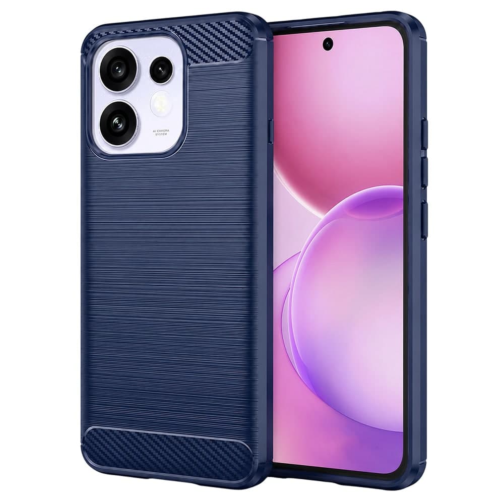 Techsuit Carbon Silicone - θήκη για Oppo Reno16 Pro - Μπλε