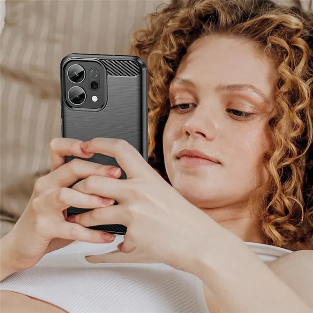 Techsuit Carbon Silicone - θήκη για Oppo Reno16 Pro - Μπλε 2