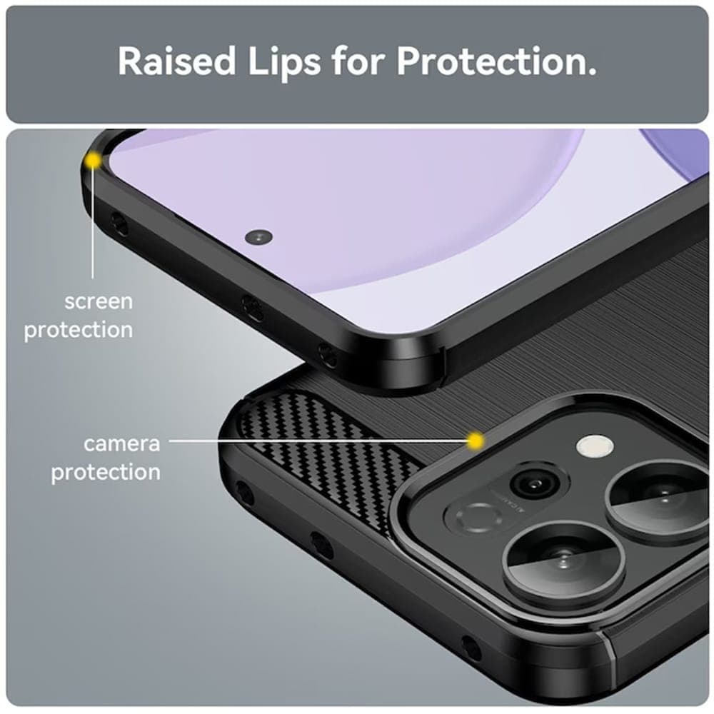 Techsuit Carbon Silicone - θήκη για Oppo Reno16 Pro - Μπλε 5