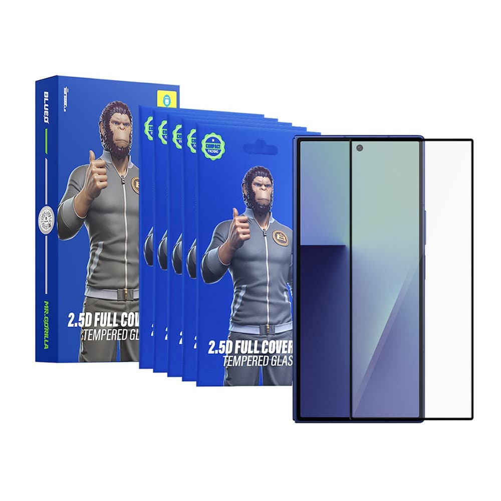 Blueo Γυαλί HD Πλήρους Κάλυψης 2.5D από Μετάξι (Συσκευασία των 5) - Samsung Galaxy Z Fold7 / Z Fold8 Ultra - Μαύρο
