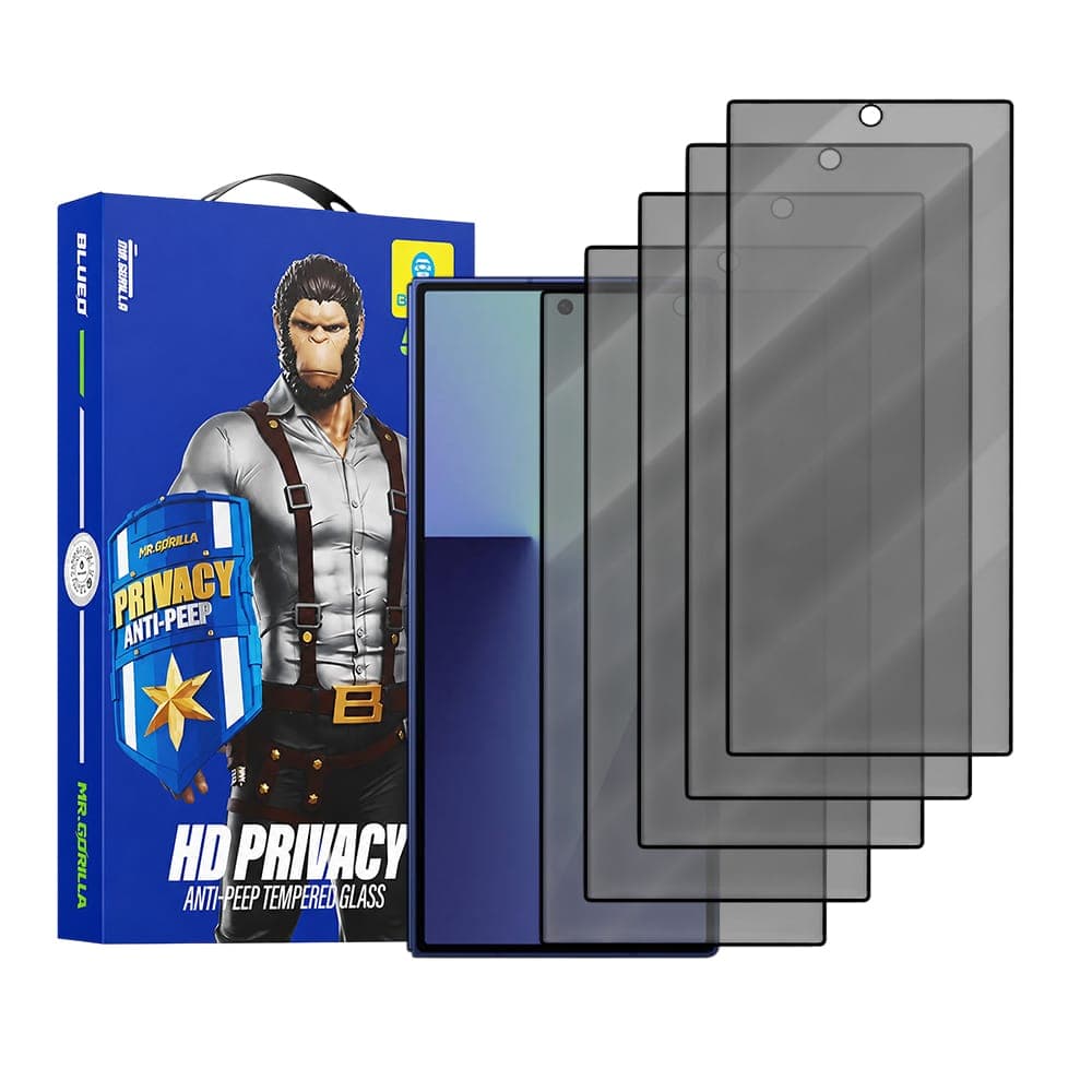 Blueo Αντικρυστικά Γυαλιά Απορρήτου για Samsung Galaxy Z Fold7 / Z Fold8 Ultra, Μαύρο (Συσκευασία 5 Τεμαχίων)