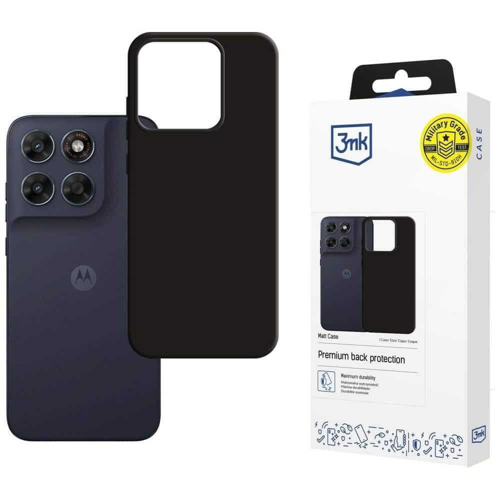 3MK Ματ Θήκη - θήκη για Motorola Moto G87 - Μαύρο