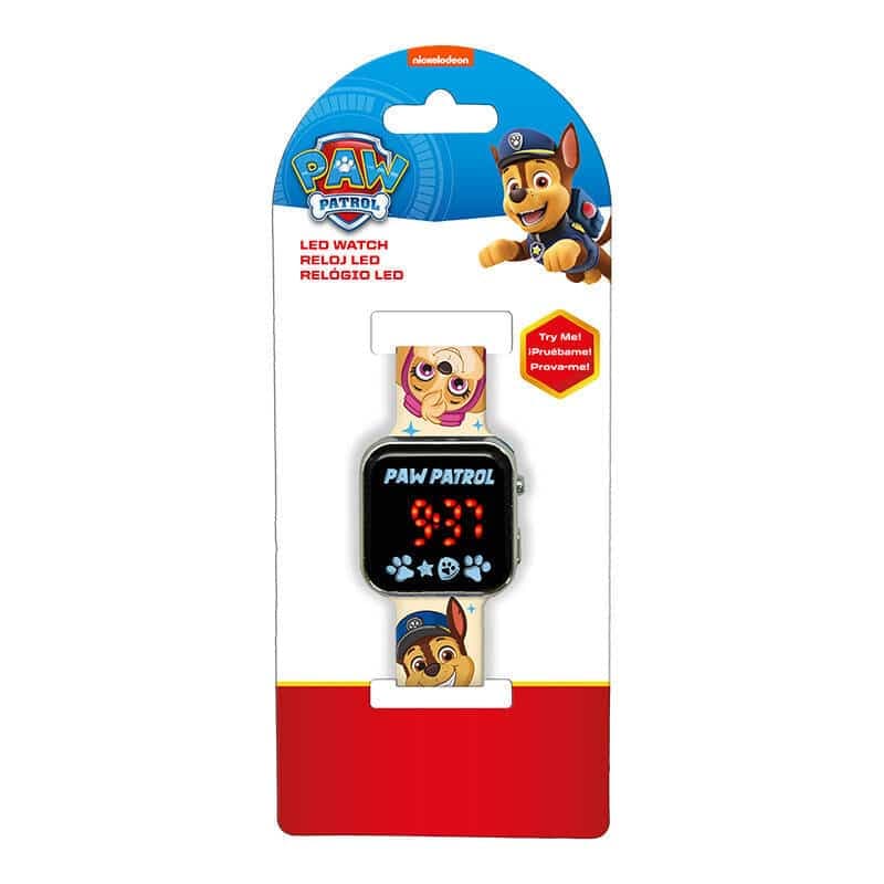KiDS Licensing PW19961 Ψηφιακό Ρολόι Χειρός με Οθόνη LED Paw Patrol, Μπεζ/Πολύχρωμο 2