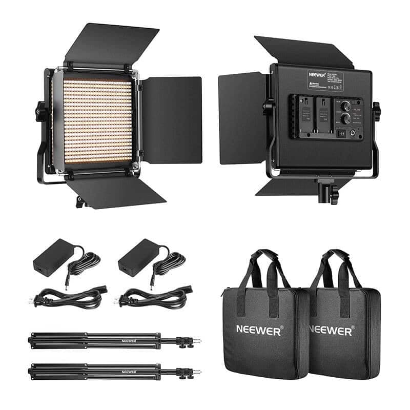 Neewer 660 Bi Color LED Κιτ, Δύο Λάμπες 40W 3200-5600K 2