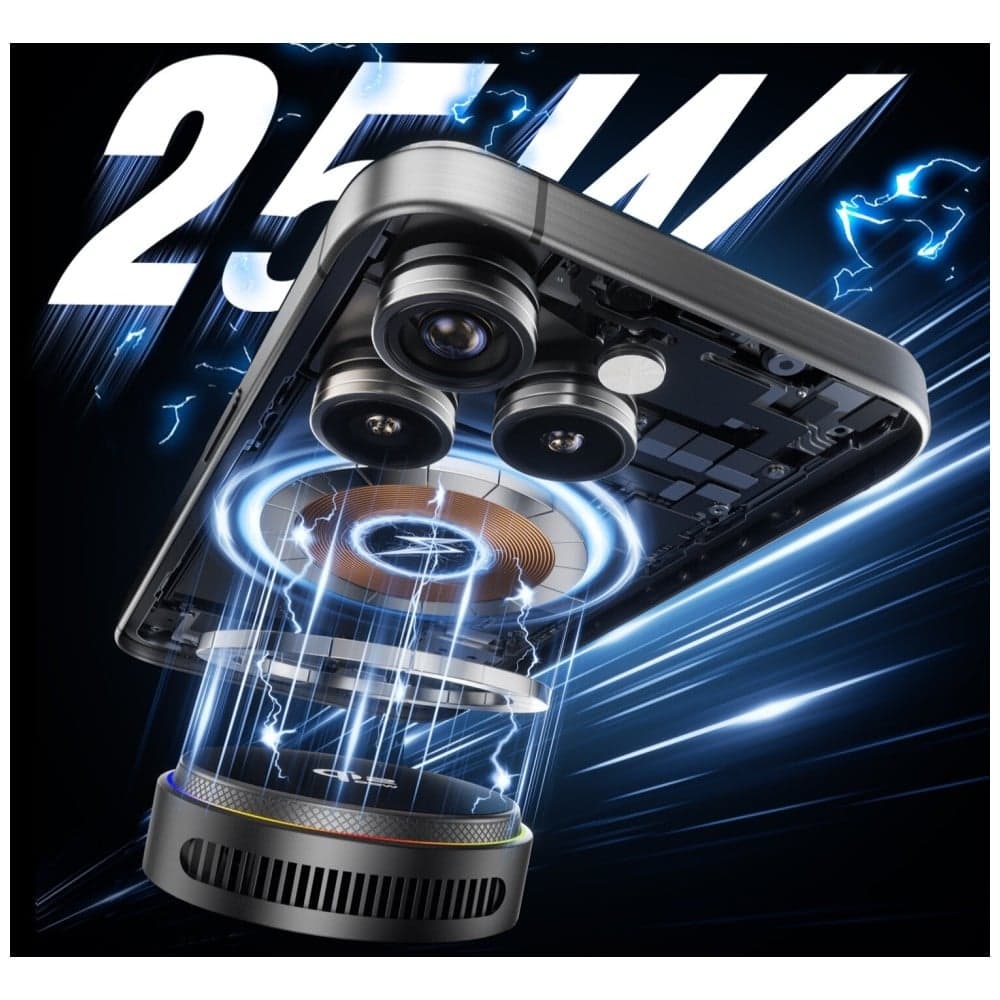 Ασύρματος φορτιστής 4smarts 25W Qi2 25 MagSafe RGB 360° γκρι 3