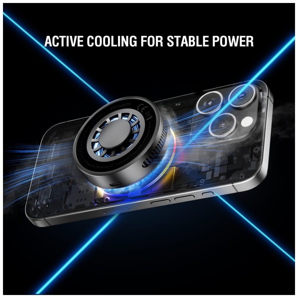 Ασύρματος φορτιστής 4smarts 25W Qi2 25 MagSafe RGB 360° γκρι 4