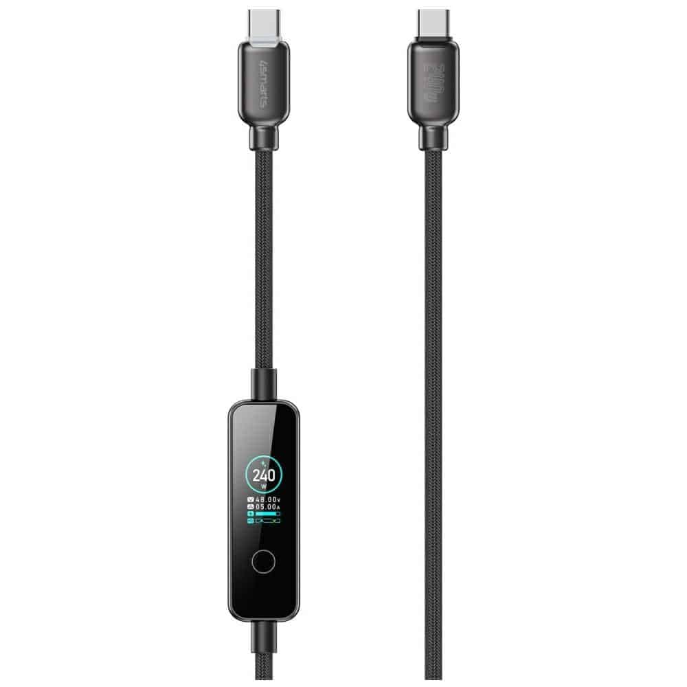 Καλώδιο 4smarts ScreenCord USB-C 240W 1,2 m, μαύρο
