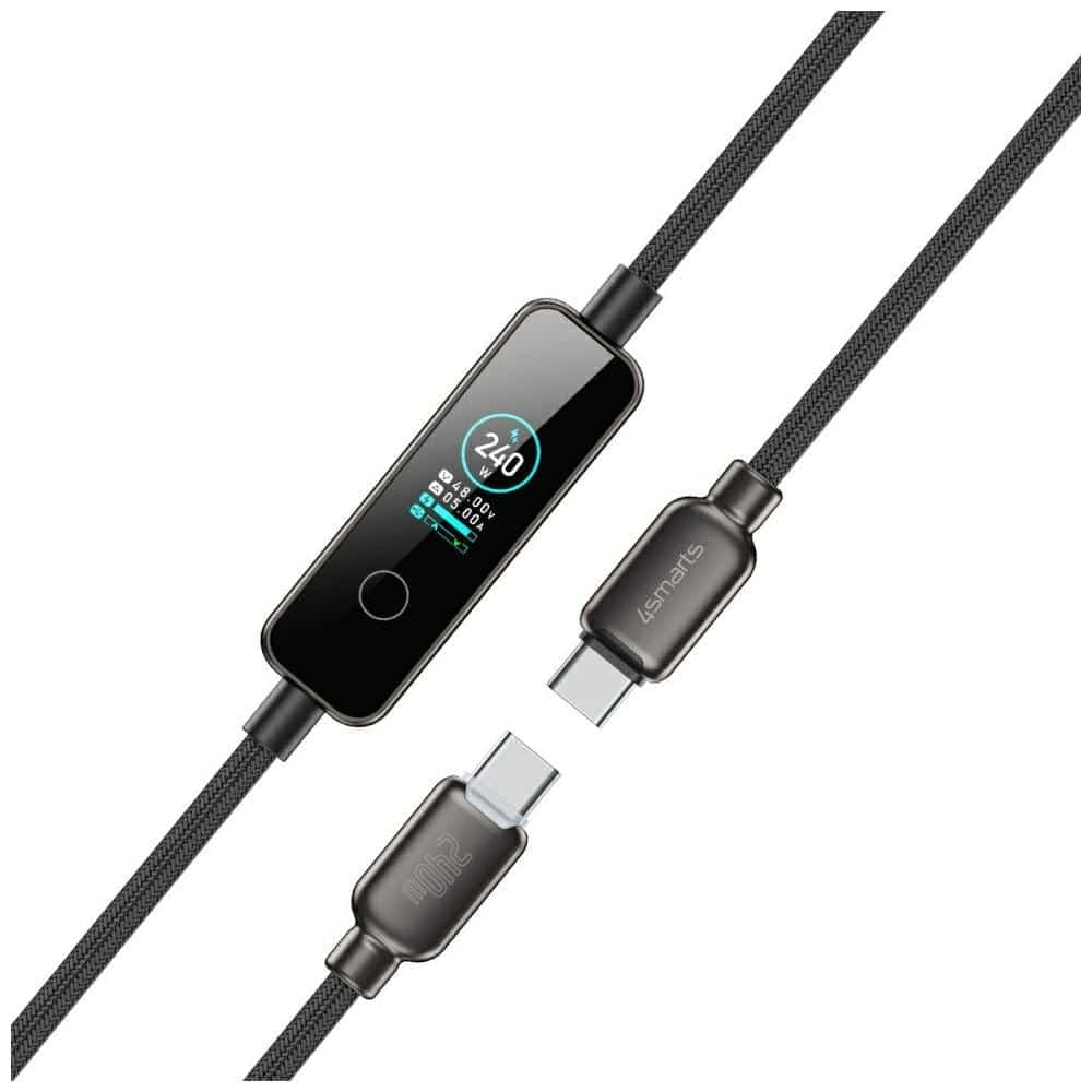 Καλώδιο 4smarts ScreenCord USB-C 240W 1,2 m, μαύρο 2