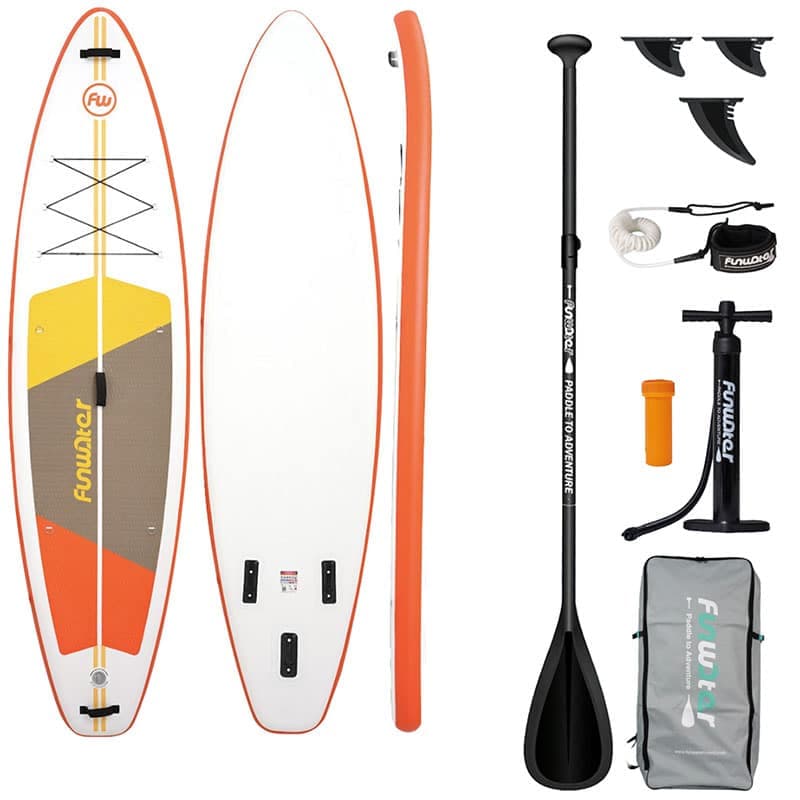 FunWater SUPFW69B Φουσκωτή Σανίδα SUP 3,35m, Πορτοκαλί-Άσπρη