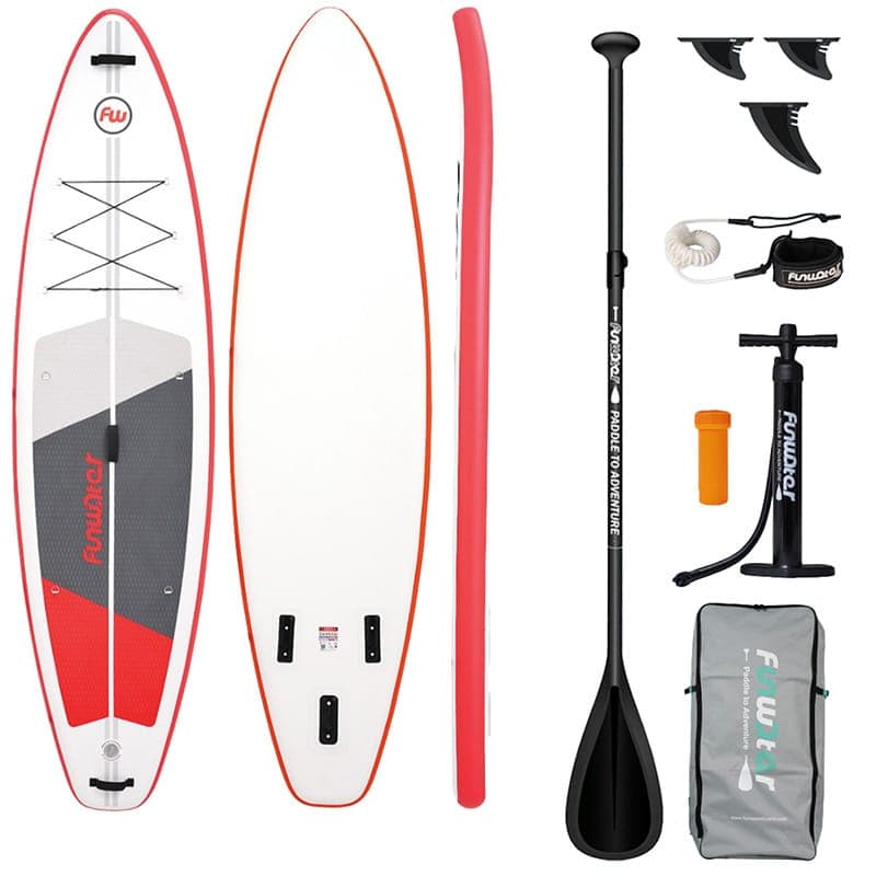 FunWater SUPFW69C Σανίδα Paddleboard 3,35m, Κόκκινο-Άσπρη