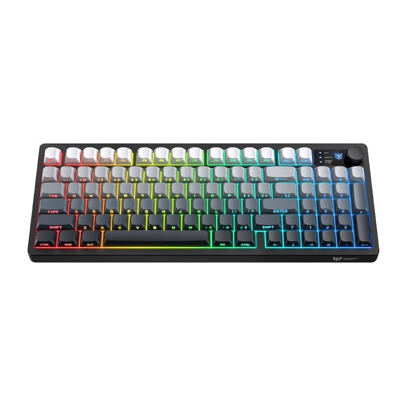 ONIKUMA MT902 Πληκτρολόγιο Gaming 2.4G, RGB, Μαύρο-Λευκό Ντεγκραντέ