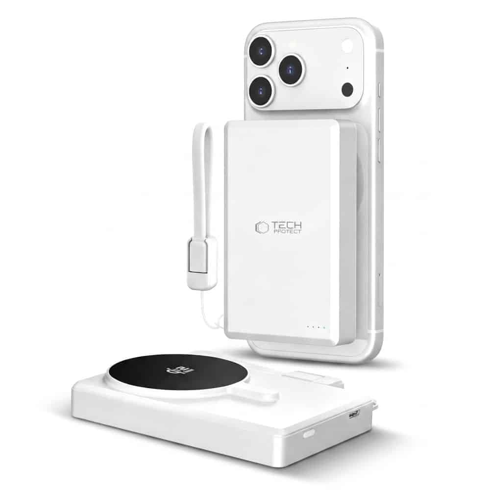 Tech-Protect PB40 LifeMag MagSafe Power Bank 10000mAh 25W Qi2.2 Λευκό/Ασημί 2